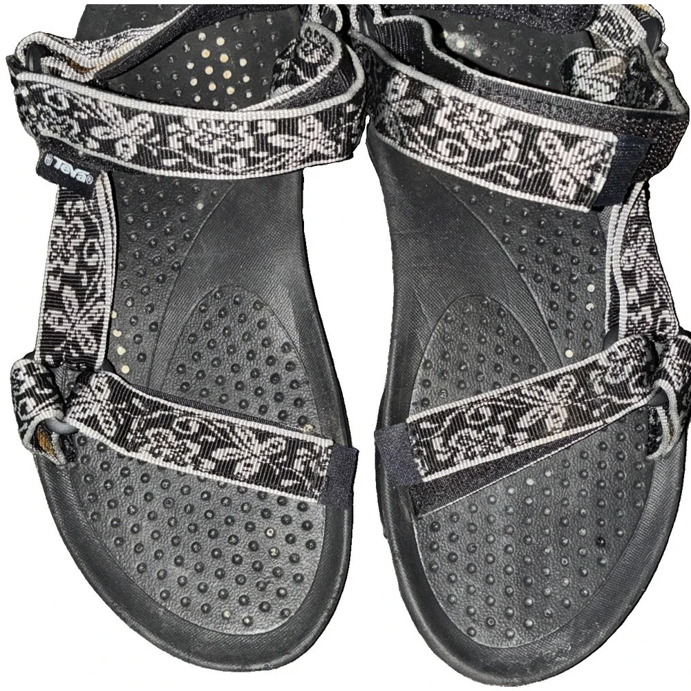Teva Hurricane Women 8 Sandal 6577 Floral Strap Hook & Loop Water Hiking Outdoor